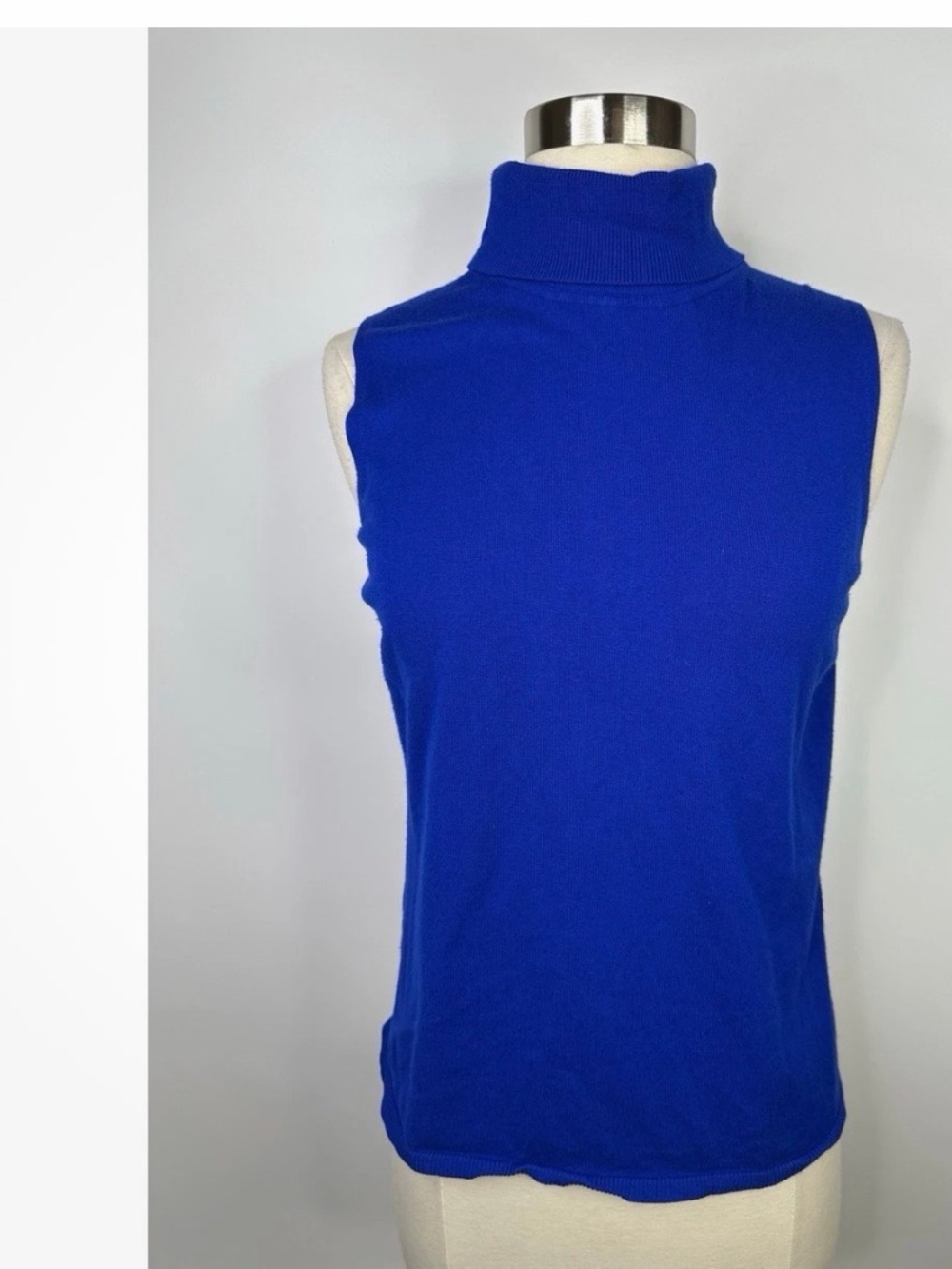 Preston & York Sleeveless Turtleneck Top - Royal Blue
